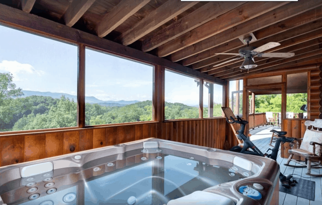 tennessee hot tub vrbo vacation rental peloton