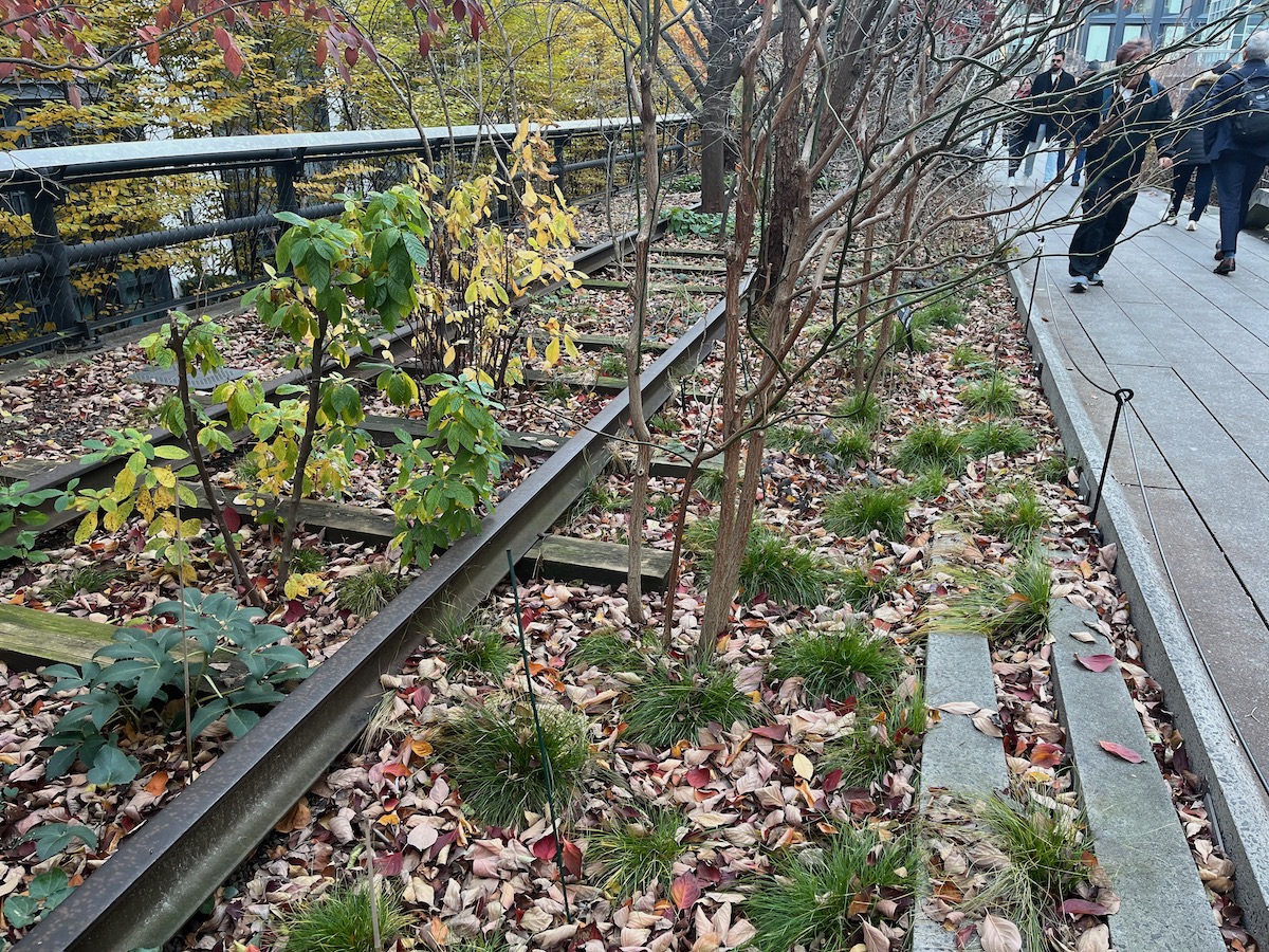 old railroad tracks on NYC high line