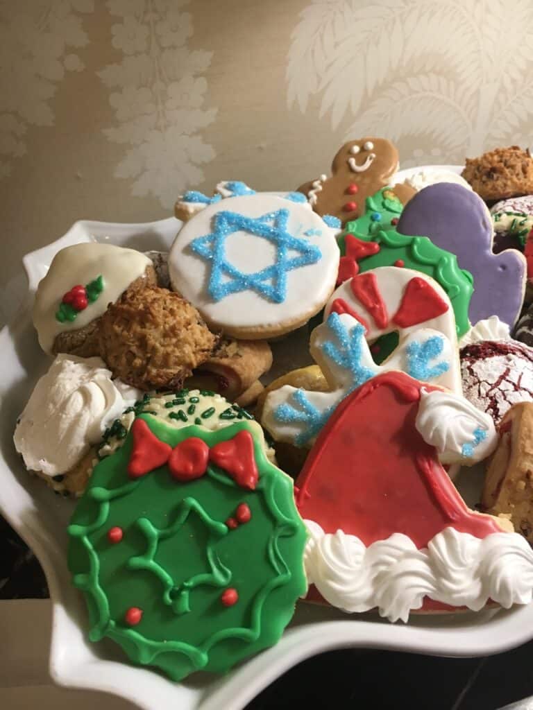 Plate of holiday cookies