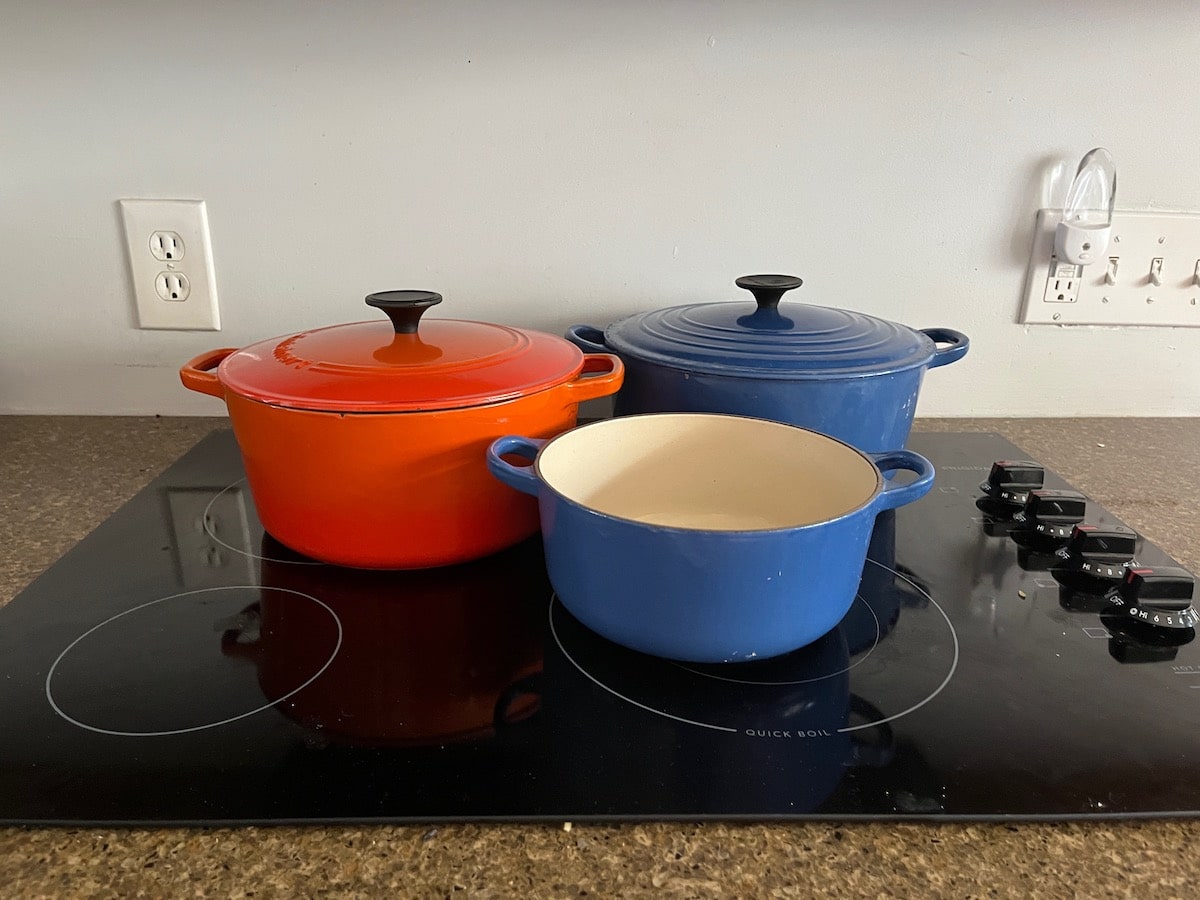 le creuset cookware on stovetop featured image